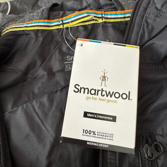 Smartwool Men's Merino Sport Ultra Light Zippered Hoodie Black XL New W/Tags - Picture 11 of 16